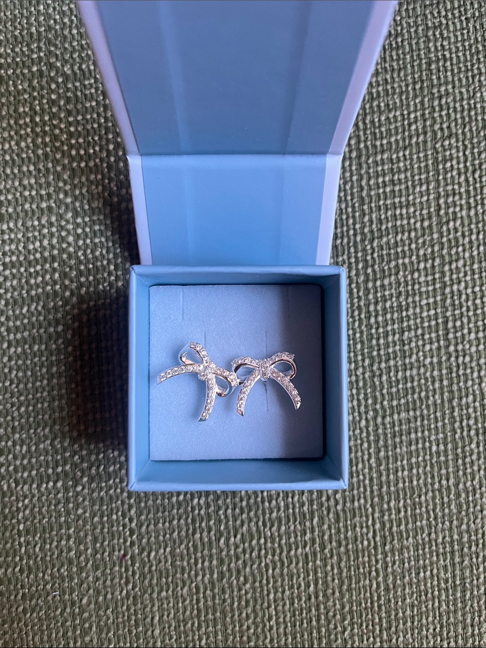 theo grace x Nicky Hilton Diamond Bow earrings
